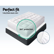 Load image into Gallery viewer, Giselle Double Mattress Topper Bamboo Fibre Pillowtop Protector
