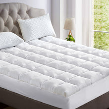 Load image into Gallery viewer, Giselle King Mattress Topper Bamboo Fibre Pillowtop Protector
