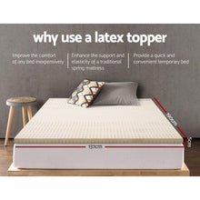 Load image into Gallery viewer, Giselle Bedding Pure Natural Latex Mattress Topper 7 Zone 5cm Double
