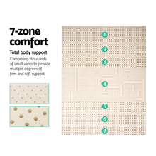 Load image into Gallery viewer, Giselle Bedding Pure Natural Latex Mattress Topper 7 Zone 5cm Queen

