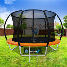 Load image into Gallery viewer, Everfit 8FT Trampoline Round Trampolines Kids Present Gift Enclosure Safety Net Pad Outdoor Orange
