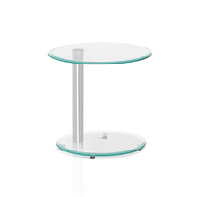 Load image into Gallery viewer, Oval Tempered Glass 2 Tier Coffee Table
