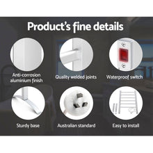Load image into Gallery viewer, Devanti Electric Heated Towel Rail Rack Rails Freestanding 6 Bars
