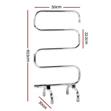 Load image into Gallery viewer, Devanti Electric Heated Towel Rail Rack Rails Freestanding 5 Bars
