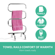 Load image into Gallery viewer, Devanti Electric Heated Towel Rail Rack Rails Freestanding 5 Bars
