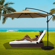 Load image into Gallery viewer, Instahut 3M Umbrella with 48x48cm Base Outdoor Umbrellas Cantilever Sun Beach Garden Patio Beige
