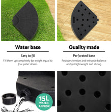 Load image into Gallery viewer, Instahut 3M Umbrella with 48x48cm Base Outdoor Umbrellas Cantilever Sun Beach Garden Patio Black
