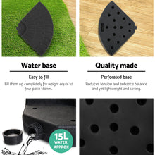 Load image into Gallery viewer, Instahut 3M Umbrella with 48x48cm Base Outdoor Umbrellas Cantilever Sun Beach Garden Patio Grey
