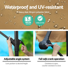 Load image into Gallery viewer, Instahut 3M Cantilevered Outdoor Umbrella - Beige
