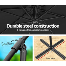 Load image into Gallery viewer, Instahut 3M Cantilevered Outdoor Umbrella - Black
