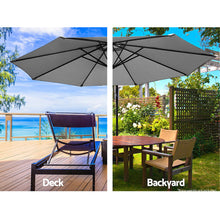 Load image into Gallery viewer, Instahut Outdoor Umbrella 3M Cantilever Beach Garden Grey
