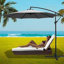 Load image into Gallery viewer, Instahut Outdoor Umbrella 3M Cantilever Beach Garden Grey
