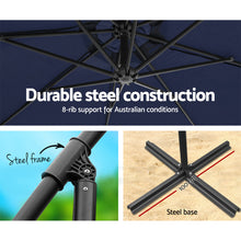 Load image into Gallery viewer, Instahut 3M Cantilevered Outdoor Umbrella - Navy
