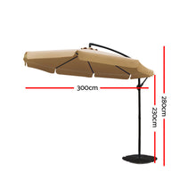 Load image into Gallery viewer, Instahut 3M Outdoor Umbrella - Beige
