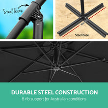 Load image into Gallery viewer, Instahut 3M Outdoor Umbrella - Black
