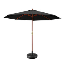 Load image into Gallery viewer, Instahut Outdoor Umbrella 3M with Base Pole Umbrellas Garden Stand Deck Black
