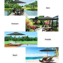 Load image into Gallery viewer, Instahut Outdoor Umbrella 3M Pole Umbrellas Stand Sun Beach Garden Deck Charcoal

