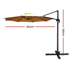 Load image into Gallery viewer, Instahut Roma Outdoor Umbrella - Beige

