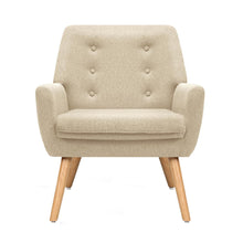 Load image into Gallery viewer, Artiss Fabric Dining Armchair - Beige
