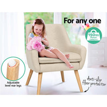 Load image into Gallery viewer, Artiss Fabric Dining Armchair - Beige
