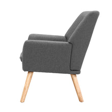 Load image into Gallery viewer, Artiss Fabric Dining Armchair - Grey
