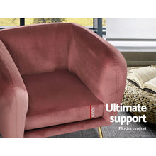 Load image into Gallery viewer, Artiss Armchair Lounge Sofa Arm Chair Accent Chairs Armchairs Couch Velvet Pink
