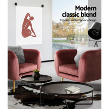 Load image into Gallery viewer, Artiss Armchair Lounge Sofa Arm Chair Accent Chairs Armchairs Couch Velvet Pink
