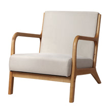 Load image into Gallery viewer, Artiss Armchair Lounge Chair Accent Armchairs Couch Sofa Bedroom Beige Wood
