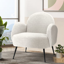 Load image into Gallery viewer, Artiss Armchair Lounge Chair Armchairs Accent Arm Chairs Sherpa Boucle White
