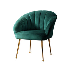 Load image into Gallery viewer, Artiss Armchair Lounge Chair Accent Armchairs Chairs Velvet Sofa Green Couch
