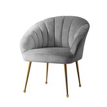 Load image into Gallery viewer, Artiss Armchair Lounge Chair Armchairs Accent Chairs Grey Velvet Sofa Couch
