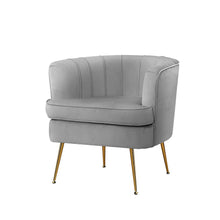 Load image into Gallery viewer, Artiss Armchair Lounge Accent Chair Armchairs Sofa Chairs Velvet Grey Couch
