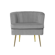 Load image into Gallery viewer, Artiss Armchair Lounge Accent Chair Armchairs Sofa Chairs Velvet Grey Couch
