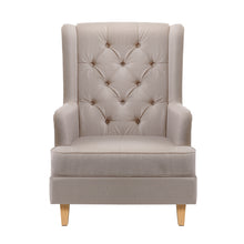Load image into Gallery viewer, Artiss Rocking Armchair Feedining Chair Fabric Armchairs Lounge Recliner Beige
