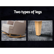 Load image into Gallery viewer, Artiss Rocking Armchair Feedining Chair Fabric Armchairs Lounge Recliner Beige
