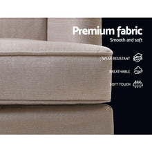 Load image into Gallery viewer, Artiss Rocking Armchair Feedining Chair Fabric Armchairs Lounge Recliner Beige
