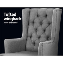 Load image into Gallery viewer, Artiss Rocking Armchair Feeding Chair Linen Fabric Armchairs Lounge Retro Grey
