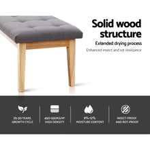 Load image into Gallery viewer, Artiss Bench Bedroom Benches Ottoman Upholstered Fabric Chair Foot Stool 120cm
