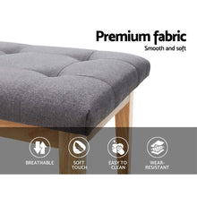 Load image into Gallery viewer, Artiss Bench Bedroom Benches Ottoman Upholstered Fabric Chair Foot Stool 120cm
