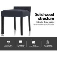 Load image into Gallery viewer, Artiss Set of 2 Dining Chairs French Provincial Kitchen Cafe Fabric Padded High Back Pine Wood Grey
