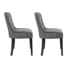 Load image into Gallery viewer, Artiss Set of 2 Dining Chairs French Provincial Retro Chair Wooden Velvet Fabric Grey
