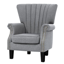 Load image into Gallery viewer, Artiss Upholstered Fabric Armchair Accent Tub Chairs Modern seat Sofa Lounge Grey
