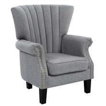 Load image into Gallery viewer, Artiss Upholstered Fabric Armchair Accent Tub Chairs Modern seat Sofa Lounge Grey
