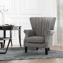 Load image into Gallery viewer, Artiss Upholstered Fabric Armchair Accent Tub Chairs Modern seat Sofa Lounge Grey

