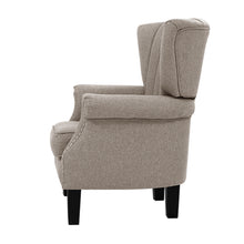 Load image into Gallery viewer, Artiss Armchair Lounge Chair Accent Chairs Armchairs Fabric Single Sofa Beige
