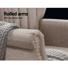 Load image into Gallery viewer, Artiss Armchair Lounge Chair Accent Chairs Armchairs Fabric Single Sofa Beige
