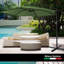 Load image into Gallery viewer, Milano 3M Outdoor Umbrella Cantilever With Protective Cover Patio Garden Shade - Green
