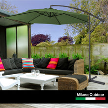 Load image into Gallery viewer, Milano 3M Outdoor Umbrella Cantilever With Protective Cover Patio Garden Shade - Green
