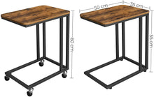 Load image into Gallery viewer, Coffee Table with Steel Frame and Castors Rustic Brown and Black
