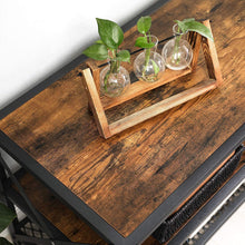 Load image into Gallery viewer, TV Stand for 60-Inch TV with Industrial Style Steel Frame Rustic Brown and Black
